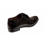 Pantofi de gala barbati, din piele naturala, Negru LAC perforat - 016NL